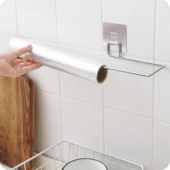 1 STK køkkenrulle Roll Holder Håndklæde Bøjle Rack Badeværelse Arrangør Hylde toiletpapir Indehavere DIY Hjem Forsyninger
