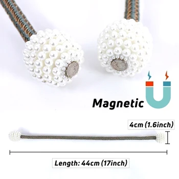 1 stk Magnetisk Gardin Tieback Tie-Backs), Forårstilbud Spænde Klip Rem Magnet Perle Bold Gardinet Hænge Bælter Stænger Reb Accessoires