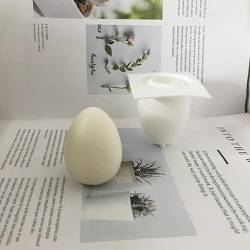 1 Stk Mini 3d Silikone Formen Enkelt Hul Simulering Æg Lys Skimmel Dekoration Silikone Formen Stearinlys Gør Bagning Af Home Decor