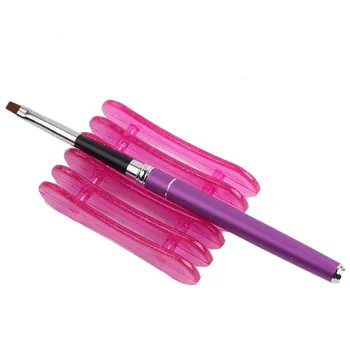 1 STK Nail Værktøjer Rosa Skuffe Flere Farver Valg Børster Pen Indehaveren Stå For 5PCS Makeup Nail Art Pensel Penne Værktøjer