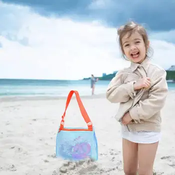 1 Stk Sommer Strand Taske børn Børn opsamlingspose Tote Taske Piger Tilbehør Beach Børn Folde Legetøj Udendørs Bærbare
