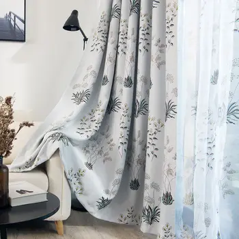 1 stykke land stil påskelilje gardiner, der anvendes til familien soveværelse stue gardiner, der anvendes til pige prinsesse blomst gardiner