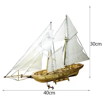 1 Sæt 1:100 Træ sejlbåd Samling Model Kits Legetøj, som Børn Diy Træ-Puslespil Legetøj Pædagogiske Sejlbåd Håndlavet T4Y7