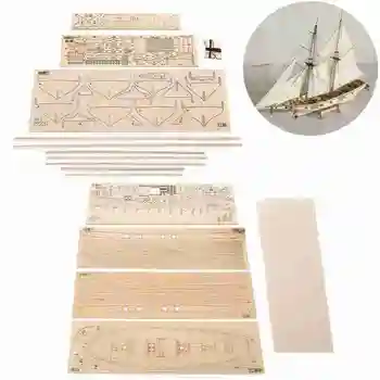 1 Sæt 1:100 Træ sejlbåd Samling Model Kits Legetøj, som Børn Diy Træ-Puslespil Legetøj Pædagogiske Sejlbåd Håndlavet T4Y7