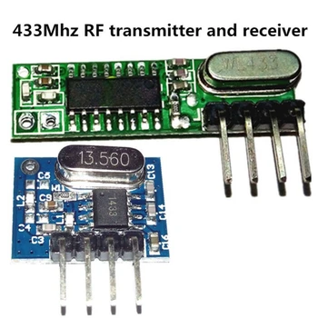 1 Sæt 433Mhz RF Superheterodyne Modtageren Sender Modul Kit Med Antenne BX0E