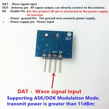 1 Sæt 433Mhz RF Superheterodyne Modtageren Sender Modul Kit Med Antenne BX0E