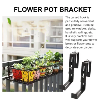 1 Sæt Balkon Have Gelænder Flower Pot Beslag Flower Pot Hylde Plantning-Indehaver