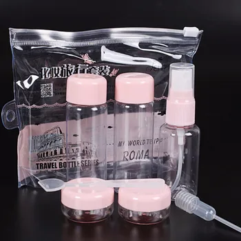 1 Sæt Bærbare Genpåfyldelig Flaske Rejse Mini Plastik Gennemsigtig Tom MakeUp Container Flaske Øjenskygge Makeup Creme Til Ansigtet Pot