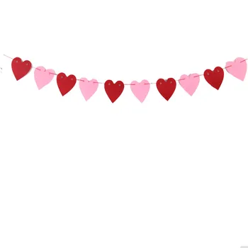 1 Sæt Elsker Banner Kærlighed/Min Jute Papir Flag Parti Til Fordel Indretning Valentinsdag Bryllup Fest, Jubilæum Fest Forsyninger