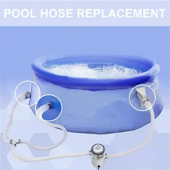 1 Sæt Swimmingpool Slange Tyk Sammenklappelig Metal Spænde Justerbar Pool Filter Slange 300 / 330 Liters Pool Pumpe