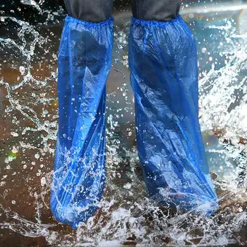 1 Sæt Unisex Bånd Regn Sko Dække Nye Vandtæt Genanvendelige Tykkere Protector High-Top Anti-Slip Sko Boot Dækker