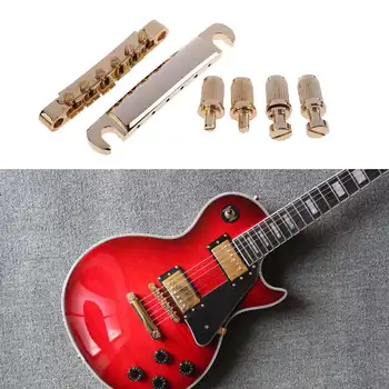 1* Udsøgt Håndværk Gyldne Guitar Saddle Bridge Indstillet Til LP 6 String Elektrisk Guitar-Dele 10cm korrosionsandigt
