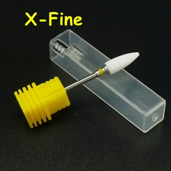 1*X-Fine Bullet Keramisk Negle Boret Elektriske Manicure Maskine Tilbehør Til Nail Art Værktøj El-Manicure Fræsning Neglefile
