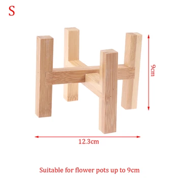 1 x Flower Pot Rack Stærk fritstående Bonsai Holder Hjem Haven Indendørs Display Anlægget Stå Hylde Træ Plantning Pot Skuffer