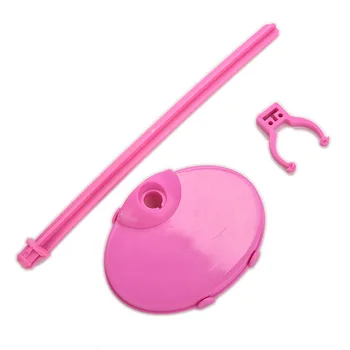1 X Plast Pink Bøjler Stand til Barbie Dukke Kjole Tøj, Tilbehør Sæt