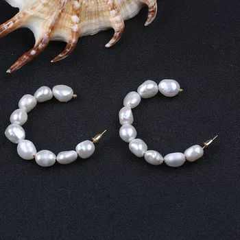 10-11mm barok perle større barok perle øreringe hoops