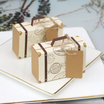 10/20pc Kraftpapir Mini Kuffert Candy Box Gaver Max Baby Shower, Fødselsdag Part Forsyninger Rejse Bryllup Part Favoriserer for Gæsterne