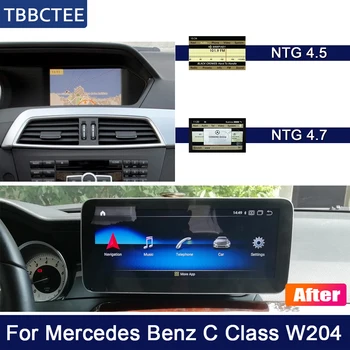 10.25 tommer 4G+64G Android Til Mercedes Benz MB C-Klasse W204 2011~NTG Bilen Multimedia-afspiller, GPS-Navi-Navigation-Spejl link