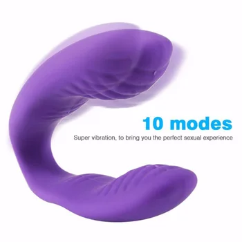 10 Hastighed U Type Vandtæt Opladning Vibrator Anal Plug G Spot Vagina, Klitoris Stimulator Voksen Sex Legetøj Til Par Kvinder