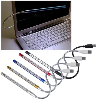 10 Lysdioder Mini Bærbare Fleksible USB-Lys, Computer, læsning nødsituation Lampe til Notebook Bærbar Computer Desktop PC-Tastatur