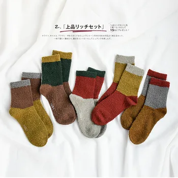 10 Par Efteråret og Vinteren Ny Uld Kvinder Sokker Japansk Farve der Matcher Mode Retro Blød Bunke Sokker Elastisk Varme Sokker Damer