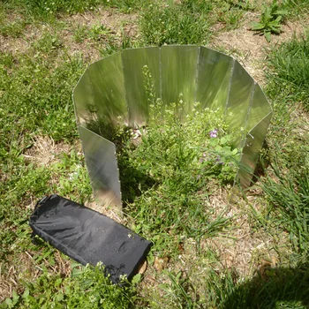 10 Plader Gas Komfur Wind Shield 24*8,5 cm Aluminium Udendørs Camping Picnic Madlavning Brænder Vindtæt Wind Shield Skærm
