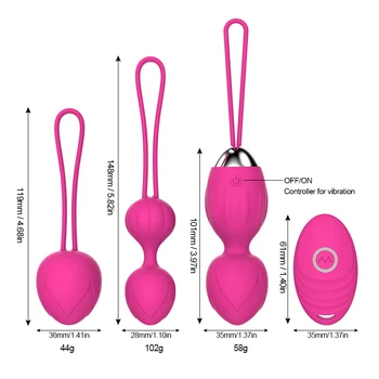 10 Speed Vibrator Kegel Bolde Ben wa ball G-Spot Vibrator Trådløs Fjernbetjening Vaginal stramme Udøve sex legetøj til Kvinder