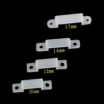 10 stk 10mm 12mm 14mm 17mm Fixer Silicium Nyttige Clip For Løse 5050 5630 RGB Enkelt Farve LED Strip Light Lav-Pris Mode#267214