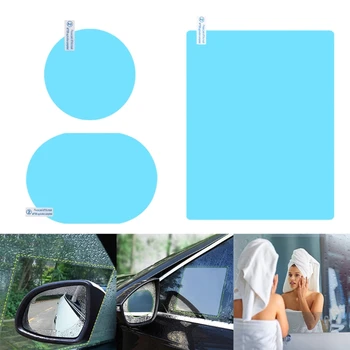10 Stk Car Rear View Mirror, Regntæt Film Anti-Fog Klar Beskyttende Mærkat Anti-Ridse Vandtæt Spejl Window Film