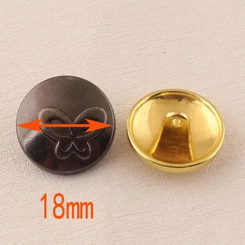 10 stk metal knapper guld/pistol sort beklædningsgenstand pels sy tilbehør knapper til tøj håndværk knappen tilbehør, gør det selv-materialer