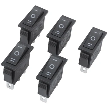 10 Stk SPDT On/Off/on Mini Black 3-Pin-Rocker Switch, AC 6A/250V 10A/125V & AC, 10A/250V 15A/125V