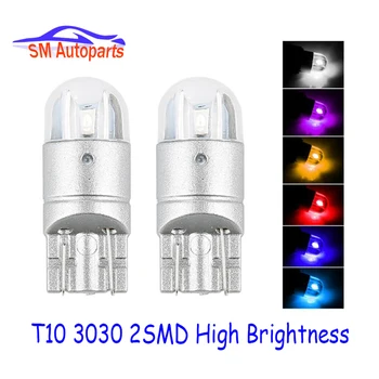 10 STK T10 3030 2SMD Høj Lysstyrke Aluminium Bredde Indikator LED læselys Lille Plug Pære 6W Skitsere Lys