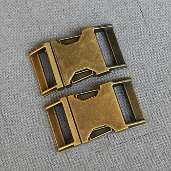 10 Stykker Bronze 25mm Siden Release Metal Spænder for Taktisk Bælte Sikkerhed Stærk Klip DIY Udendørs Bagage Tilbehør
