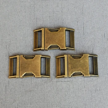 10 Stykker Bronze 25mm Siden Release Metal Spænder for Taktisk Bælte Sikkerhed Stærk Klip DIY Udendørs Bagage Tilbehør