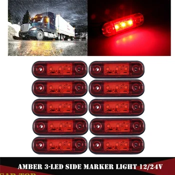 10 X 3 LED 3.4 tommer Side Markør Lys Lastbil Trailer Camper RV Vandtæt Signal Lys med Skruer