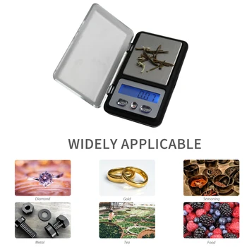 100/200g Smykker Skala Digitale Lomme Skalaer LCD-Display Skala Mini køkkenvægt Vægt Bærbare Smykker Skala 0,01 g Præcise