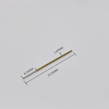 100 Metal Messing Forniklet Compression Test Pins PL75-Q1 Elektroniske Pogo Pins med 1,02 mm Diameter