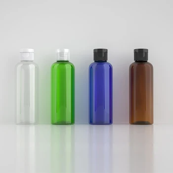 100 ML 48PCS Flip Top Cap Genpåfyldelig Flaske Gennemsigtig Grøn Blå gul Lille Tom Plastik Flaske Shampoo, Shower Gel Container