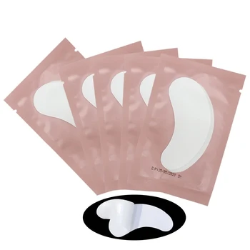 100 par hydrogel eye pads Disponibel fiber papir Fnugfri Klistermærker under eye gel patches til eyelash extensions, makeup-værktøjer