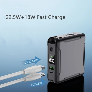10000mAh Power Bank Hurtig 15W Magnetiske Trådløse Oplader til iPhone 12 12pro antal 12mini Powerbank indbygget Kabel Plug Poverbank