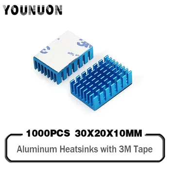 1000PCS 30*20*10MM Heatsink Aluminium køleprofil Køleren Køler Med Tape 30X20X10MM