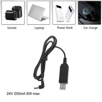 100cm Universal 90 Graders USB 5V At 4V 250mA 5.5x2.1mm Trin Op Adapter Kabel Til LED-Lys Router Højttaler Kamera