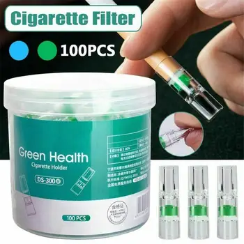 100PCS Anti-ryger Afslut Narkoman Filter cigaretholder Filter Disponibel Tobak Cigaret Filter med Fine Røg Converter