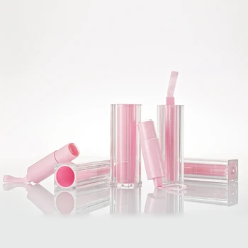 100pcs Høj kvalitet plast sort/pink tom lip balm rør container, square DIY Hjemmelavet Lip Stick Skønhed Container
