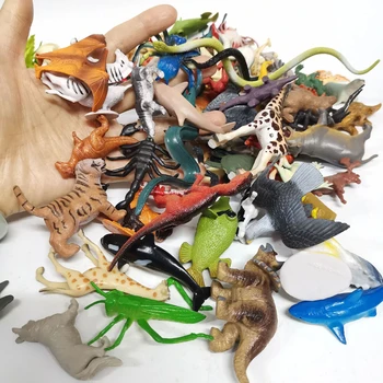 100pcs/meget Realistisk 3D Animalske Figur Dinosaur Fisk, Fugl Slange Insekter, Harpiks Model Toy Collectible Gave til børn, Dreng, Pige, Voksen