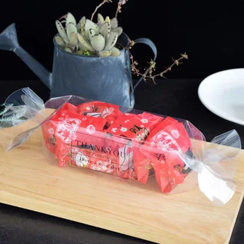 100pcs Store Plastik Gennemsigtig Candy Candy Box-formet Gift Storage Container DIY Bryllup Forsyninger