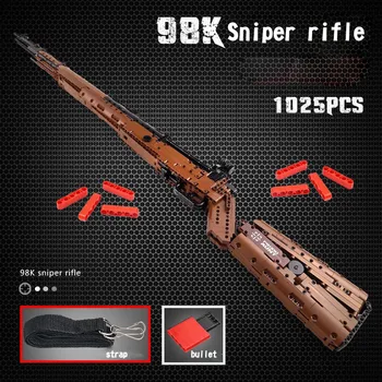 1025/pc ' er byggesten 98K Sniper Riffel byggesten Pistol Små Partikler Samlet og Indsat byggesten Set Toy Model