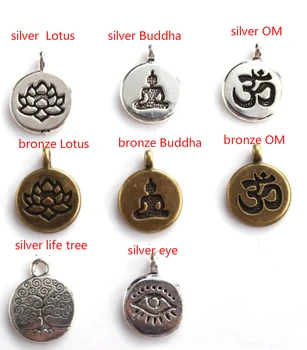 108 perler 8mm elastisk justerbar Lotus liv træ Buddha OM øje Chakra Reiki agat Onyx Yoga Armbånd halskæde wtgd2