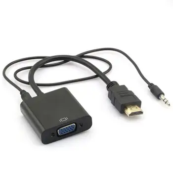 1080P HDMI-kompatibel med VGA-Adapter Digital til Analog Konverter Kabel Til Xbox PS4 Bærbare PC, TV Box til Projektor Displayer HDTV