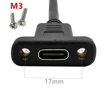 10Gbps USB-C USB3.1 Type-C female Til Kvindelige Udvidelse Data Kabel med Panel Mount Skrue Hul Kabel-Adapter 0.3 m/0,6 m/1m/1.8 m